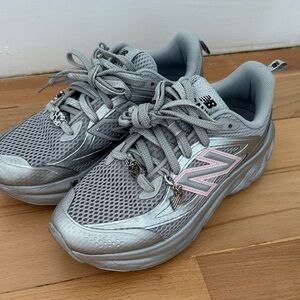 New Balance x GANNI Silver and Pink Athletic Shoes
